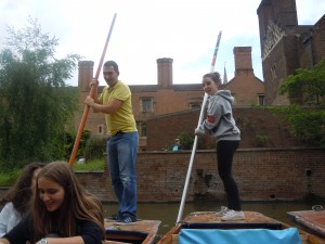 Tim took us punting on the River Cam.