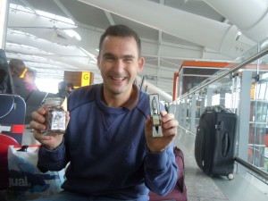 At Heathrow Airport on the way home ... thank you for looking after us, Tim.
