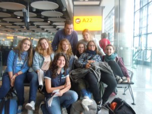 At Heathrow - "We don't want to go home!!!!"